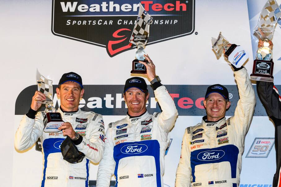 Ford Chip Ganassi Racing’s No. 67 Ford GT finished second at Petit Le Mans. Ford Chip Ganassi Racing’s No. 67 Ford GT finished second at Petit Le Mans.